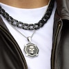 Thumbnail Image 3 of Men's 3-1/2 CT. T.W. Black Diamond Hexagon Link Chain Necklace in Stainless Steel with Black Ion Plate - 20"