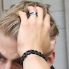 Thumbnail Image 4 of Men's 1-1/2 CT. T.W. Black Diamond Hexagon Link Chain Bracelet in Stainless Steel with Black Ion Plate - 9"