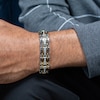 Thumbnail Image 4 of Men's 1 CT. T.W. Diamond Multi-Row Link Bracelet in Stainless Steel and Yellow Ion Plate - 8.5"
