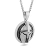 Thumbnail Image 2 of Men's 1/2 CT. T.W. Black and White Diamond Spartan Helmet Pendant in Two-Tone Stainless Steel - 24"