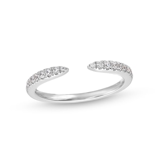 1/6 CT. T.W. Diamond Tapered Open Shank Band in 10K White Gold