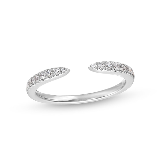 1/6 CT. T.w. Diamond Tapered Open Shank Band in 10K White Gold