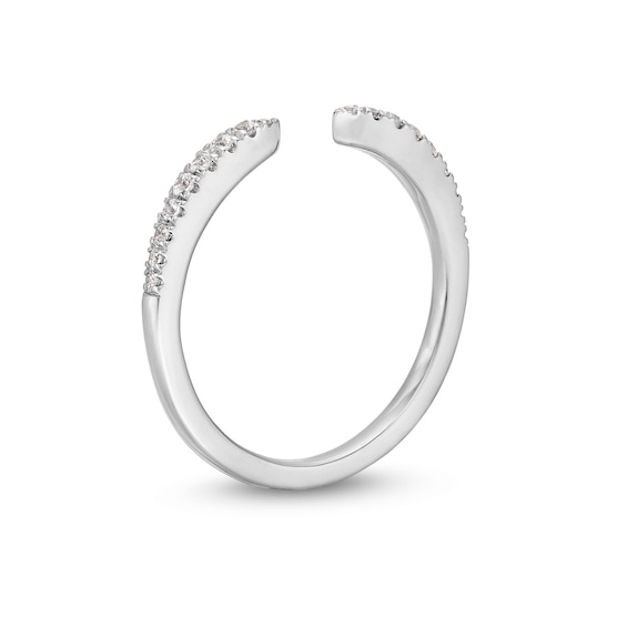 1/6 CT. T.w. Diamond Tapered Open Shank Band in 10K White Gold