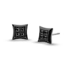 Thumbnail Image 0 of Vera Wang Men 1/4 CT. T.W. Black Diamond Square Stud Earrings in Sterling Silver with Black Rhodium Plate