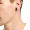 Thumbnail Image 1 of Vera Wang Men 1/4 CT. T.W. Black Diamond Square Stud Earrings in Sterling Silver with Black Rhodium Plate
