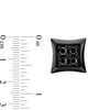 Thumbnail Image 2 of Vera Wang Men 1/4 CT. T.W. Black Diamond Square Stud Earrings in Sterling Silver with Black Rhodium Plate