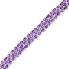 Thumbnail Image 0 of Oval-Cut Amethyst Three Row Tennis Bracelet in Sterling Silver