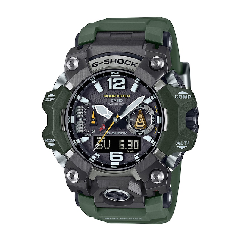 Main Image 1 of Men's Casio G-SHOCK Master of G MUDMASTER Green Strap Watch with Black Dial (Model: GWGB1000-3A)