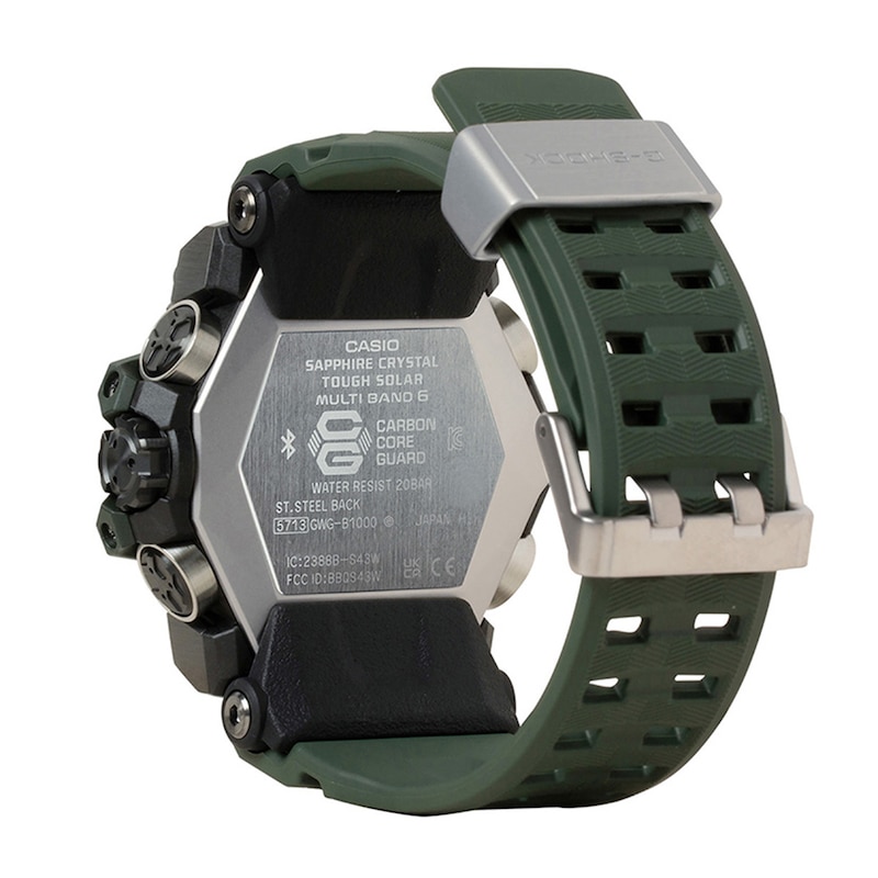 Main Image 2 of Men's Casio G-SHOCK Master of G MUDMASTER Green Strap Watch with Black Dial (Model: GWGB1000-3A)