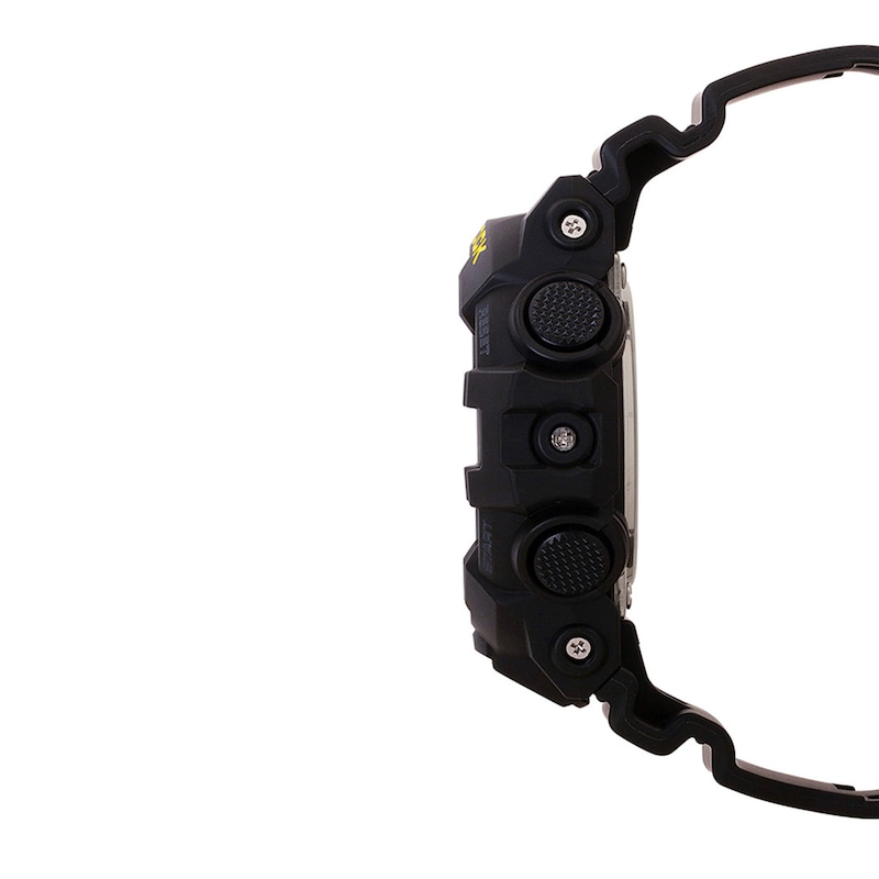 Main Image 3 of Men's Casio G-Shock Yellow Accent Black Resin Strap Watch with Black Dial (Model: GA700CY-1A)