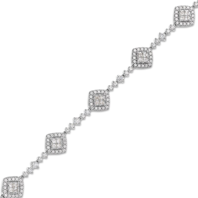 Main Image 1 of 2 CT. T.W. Lab-Grown Diamond Station Bracelet in 10K White Gold (F/SI2)