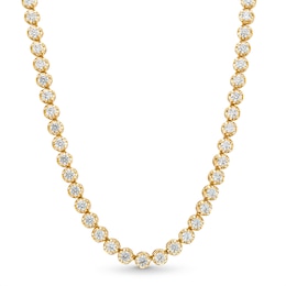 10 CT. T.W. Lab-Grown Diamond Tennis Necklace in 10K Gold (F/SI2)