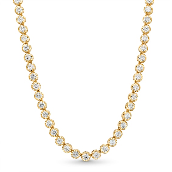 10 CT. T.w. Lab-Grown Diamond Tennis Necklace in 10K Gold (F/Si2)