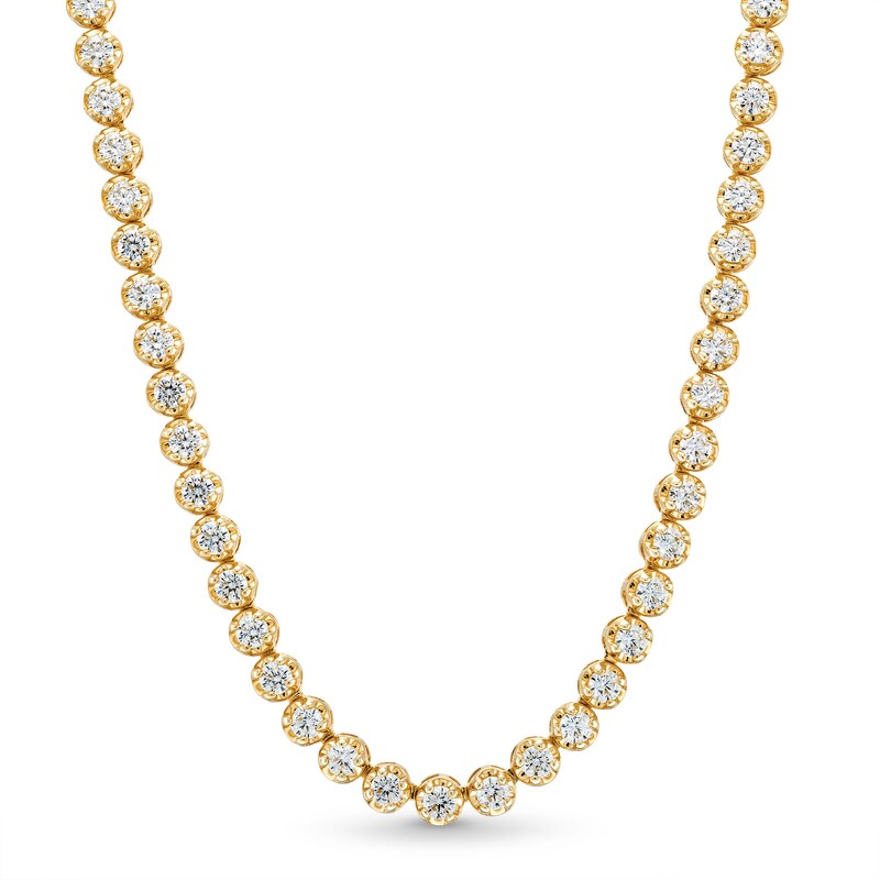 Main Image 1 of 10 CT. T.W. Lab-Grown Diamond Tennis Necklace in 10K Gold (F/SI2)
