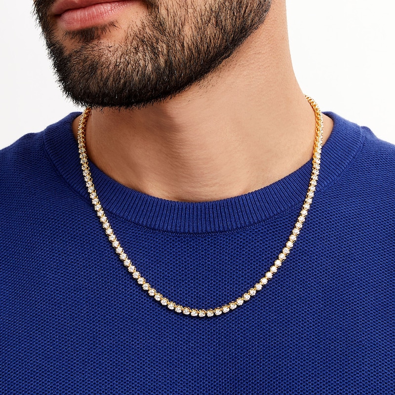 Main Image 2 of 10 CT. T.W. Lab-Grown Diamond Tennis Necklace in 10K Gold (F/SI2)
