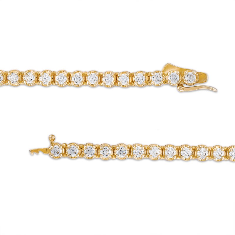 Main Image 3 of 10 CT. T.W. Lab-Grown Diamond Tennis Necklace in 10K Gold (F/SI2)