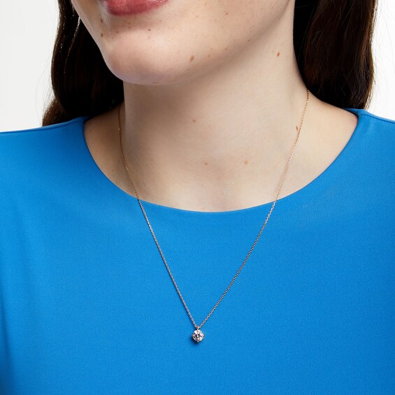 1 CT. Certified Lab-Grown Diamond Solitaire Pendant in 14K Gold (F/Si2) - 19"