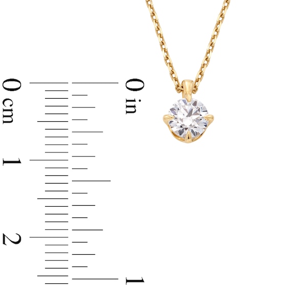 1/2 CT. Certified Lab-Grown Diamond Solitaire Pendant in 14K Gold (F/Si2) - 19"