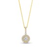 Thumbnail Image 1 of 3/4 CT. T.W. Lab-Grown Diamond Frame Pendant in 10K Gold (F/SI2)