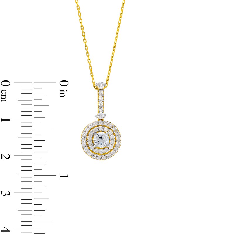 Main Image 4 of 3/4 CT. T.W. Lab-Grown Diamond Frame Pendant in 10K Gold (F/SI2)