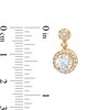 Thumbnail Image 3 of 2-1/2 CT. T.W. Lab-Grown Diamond Framed Drop Earrings in 10K Gold (F/SI2)