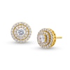 Thumbnail Image 1 of 1 CT. T.W. Lab-Created Diamond Double Frame Stud Earrings in 10K Gold (F/SI2)