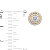 Thumbnail Image 3 of 1 CT. T.W. Lab-Created Diamond Double Frame Stud Earrings in 10K Gold (F/SI2)