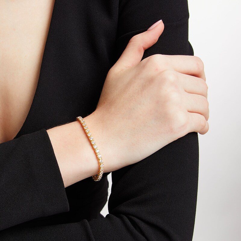 Main Image 2 of 5 CT. T.W. Lab-Grown Diamond Tennis Bracelet in 10K Gold (F/SI2)
