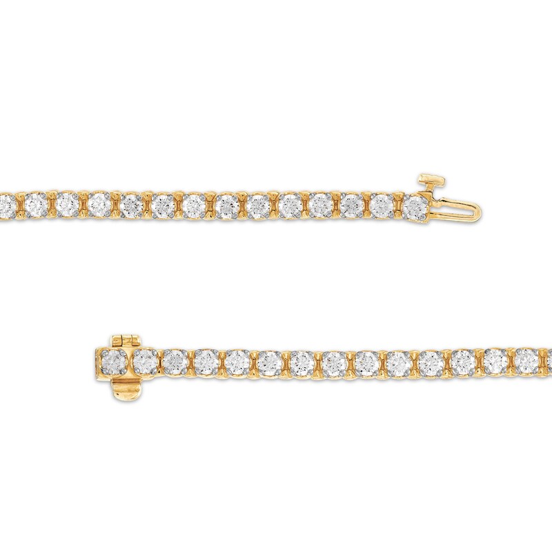 Main Image 3 of 5 CT. T.W. Lab-Grown Diamond Tennis Bracelet in 10K Gold (F/SI2)