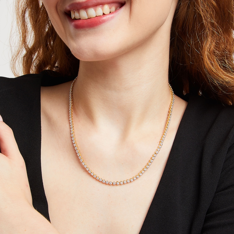 Main Image 2 of Zales x Rocksbox 5 CT. T.W. Lab-Created Diamond Eternity Necklace in 10K White Gold (F/SI2)