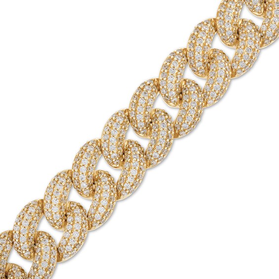 10 CT. T.w. Lab-Grown Diamond Cuban Link Bracelet in 10K Gold (F/Si2)