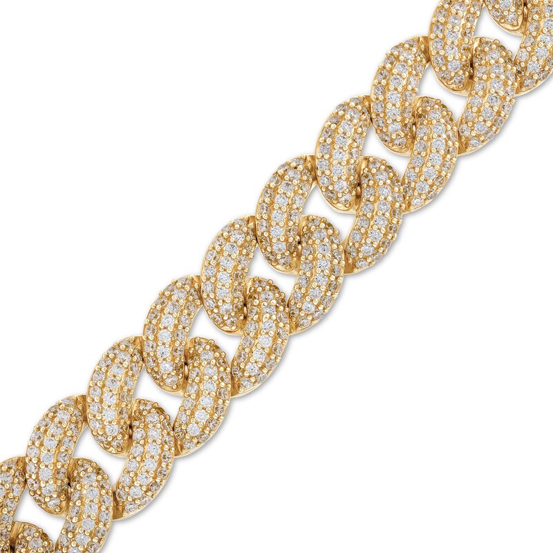 Main Image 1 of 10 CT. T.W. Lab-Grown Diamond Cuban Link Bracelet in 10K Gold (F/SI2)