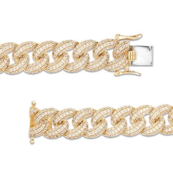 10 CT. T.w. Lab-Grown Diamond Cuban Link Bracelet in 10K Gold (F/Si2)