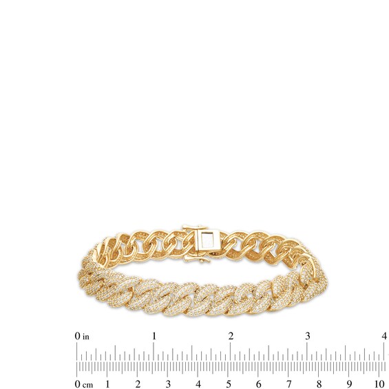 10 CT. T.w. Lab-Grown Diamond Cuban Link Bracelet in 10K Gold (F/Si2)