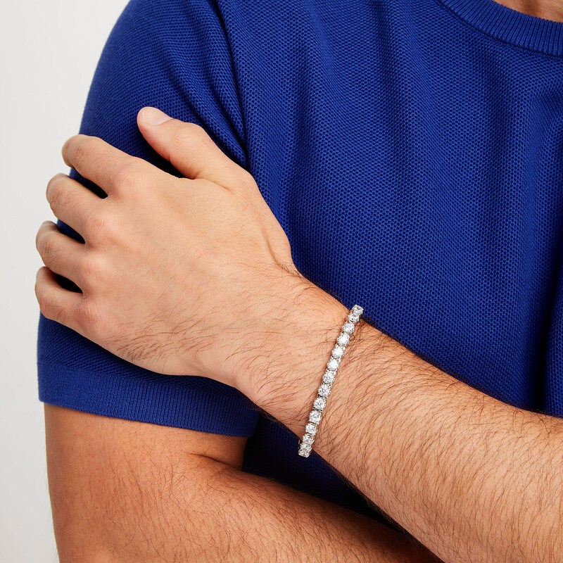 Main Image 2 of 12 CT. T.W. Lab-Grown Diamond Line Bracelet in 10K White Gold (F/SI2)
