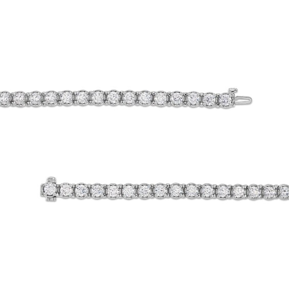 12 CT. T.w. Lab-Grown Diamond Line Bracelet in 10K White Gold (F/Si2)