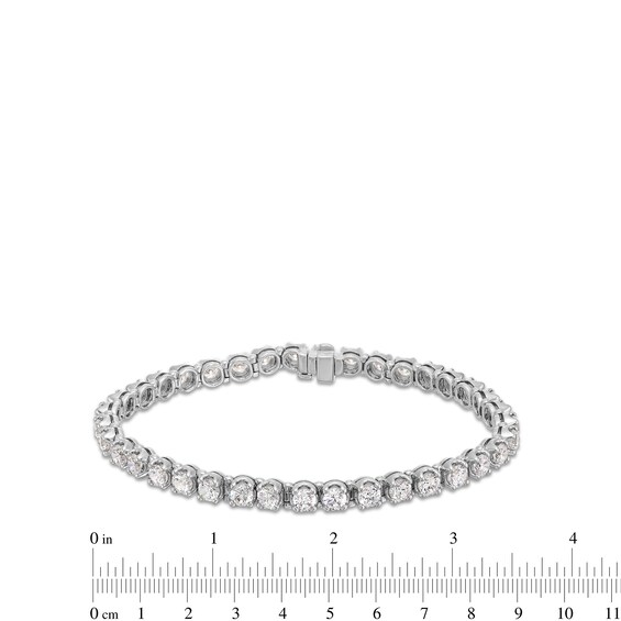 12 CT. T.w. Lab-Grown Diamond Line Bracelet in 10K White Gold (F/Si2)