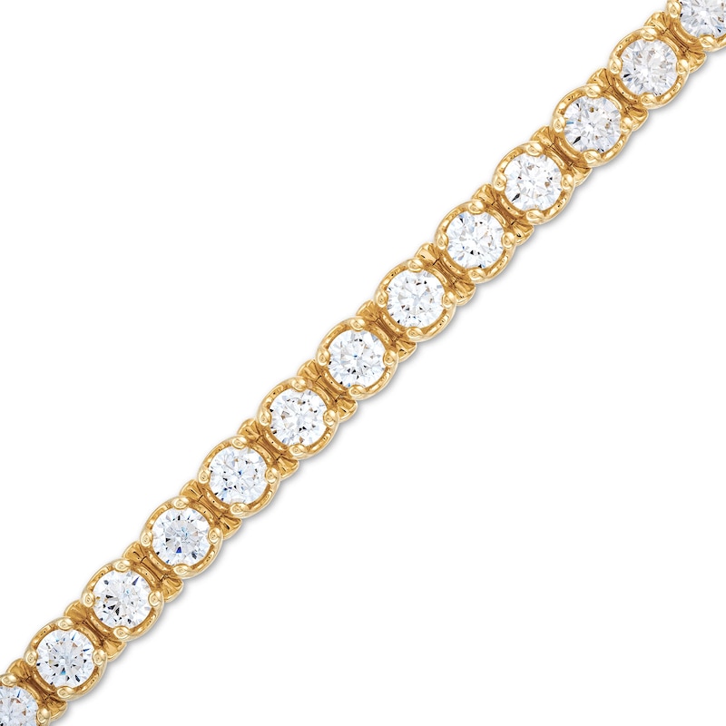 Main Image 1 of 12 CT. T.W. Lab-Grown Diamond Line Bracelet in 10K Gold (F/SI2)