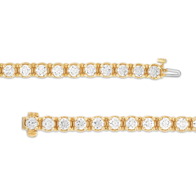 Main Image 3 of 12 CT. T.W. Lab-Grown Diamond Line Bracelet in 10K Gold (F/SI2)