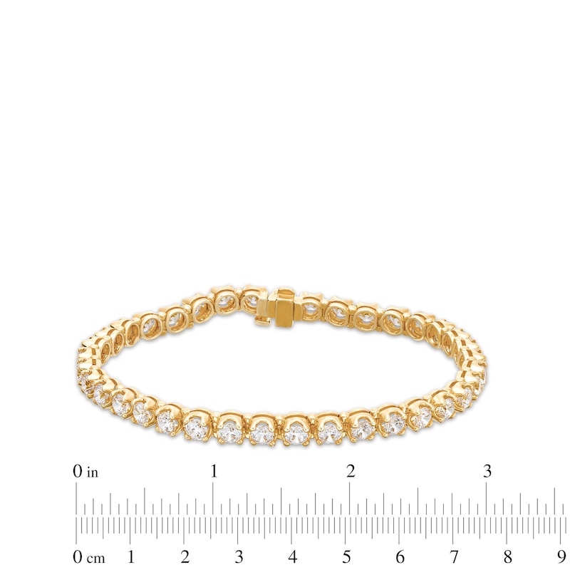 Main Image 4 of 12 CT. T.W. Lab-Grown Diamond Line Bracelet in 10K Gold (F/SI2)