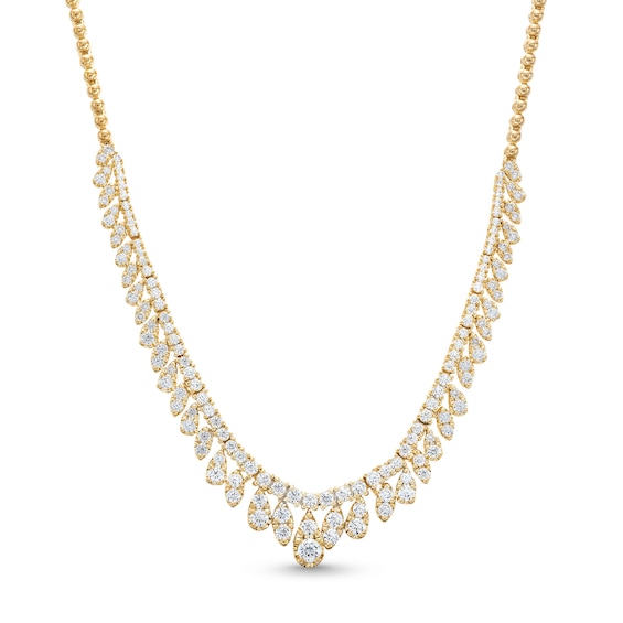 4 CT. T.w. Lab-Grown Diamond Fringe Necklace in 10K Gold (F/Si2)