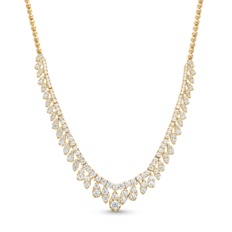 Main Image 1 of 4 CT. T.W. Lab-Grown Diamond Fringe Necklace in 10K Gold (F/SI2)