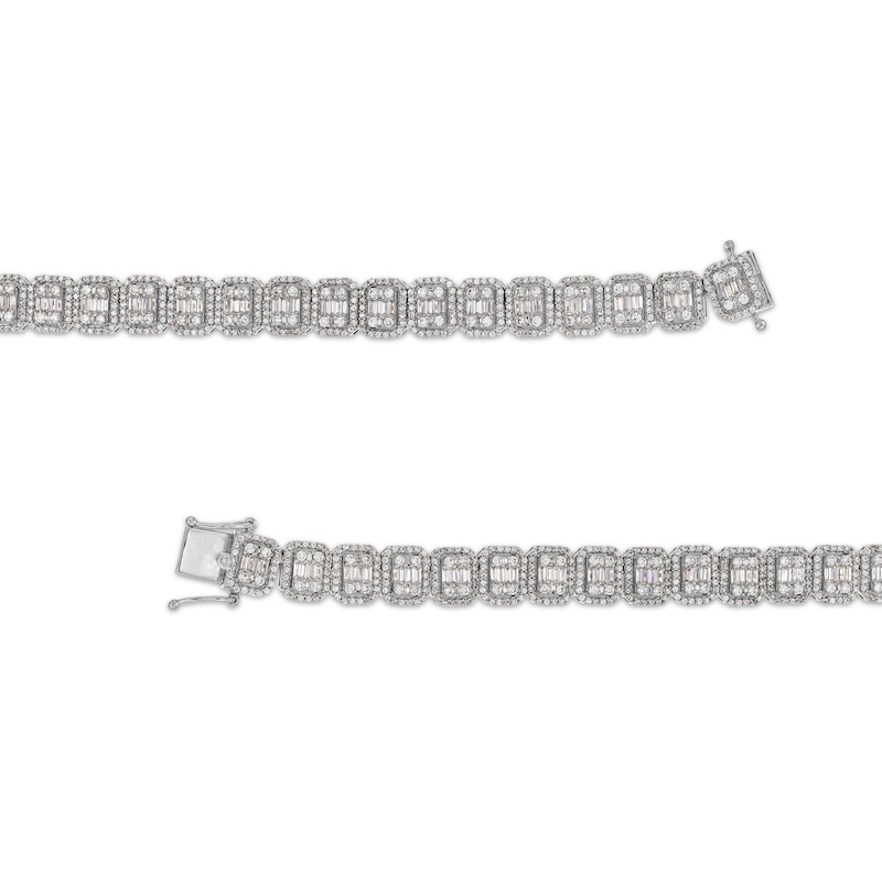 Main Image 3 of 21.58 CT. T.W. Lab-Grown Diamond Octagonal Composite Necklace in 10K White Gold (F/SI2)