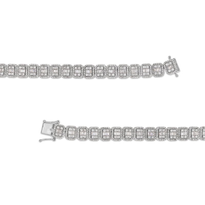 21.58 CT. T.W. Lab-Created Diamond Octagonal Composite Necklace in 10K White Gold (F/SI2)