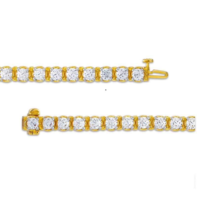 Main Image 3 of 9 CT. T.W. Lab-Grown Diamond Line Bracelet in 10K Gold (F/SI2)