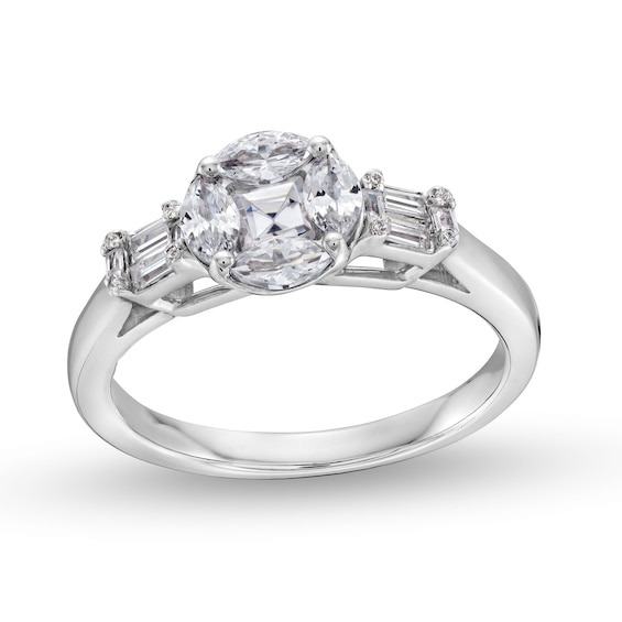 1 CT. T.w. Multi-Diamond Composite Engagement Ring in 10K White Gold