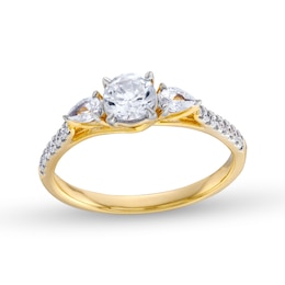 3/4 CT. T.W. Multi-Diamond Three Stone Engagement Ring in 10K Gold