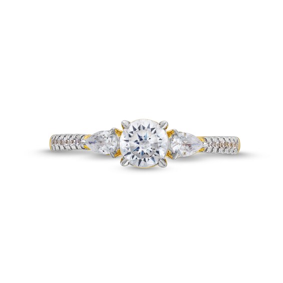 3/4 CT. T.w. Multi-Diamond Three Stone Engagement Ring in 10K Gold