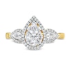 Thumbnail Image 4 of 3/4 CT. T.W. Multi-Diamond Pear Composite Framed Engagement Ring in 10K Gold