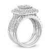 Thumbnail Image 3 of 3 CT. T.W. Multi-Diamond Composite Framed Three-Piece Bridal Set in 14K White Gold